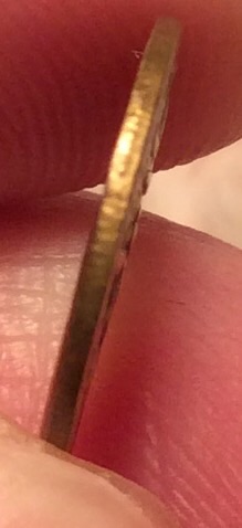 Small-Gold-Colored-Coin-With-A-2-On-It?-No-Clue-What-It-Is.